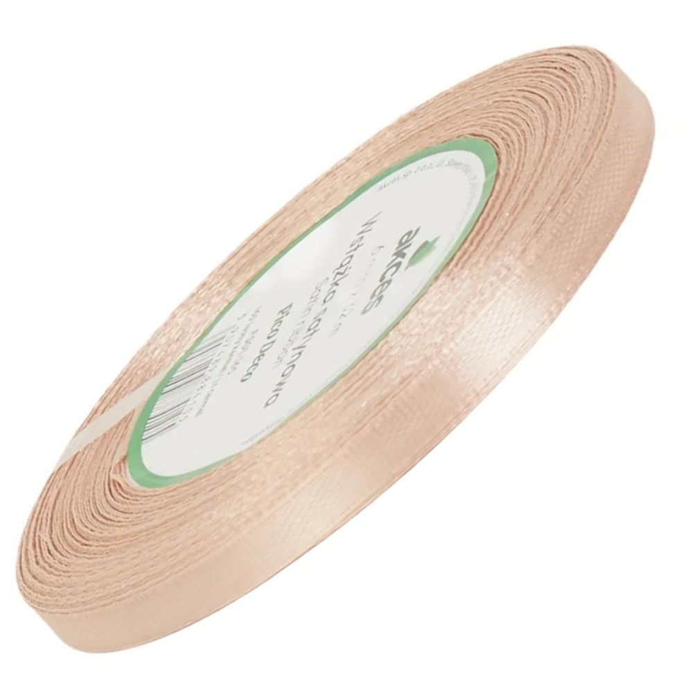 Wstążka satynowa Akces jasna karmelowa 6 mm, 32 m kolor 165 #1
