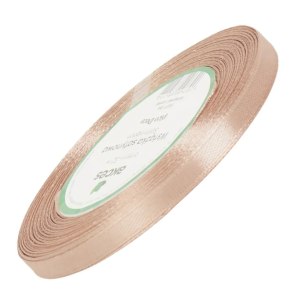 Wstążka satynowa Akces karmelowa 6 mm, 32 m kolor 166 #1