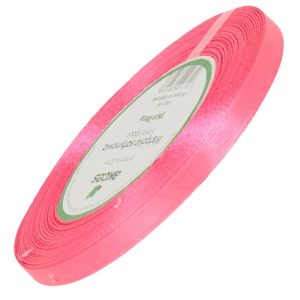 Wstążka satynowa Akces neonowy różowy 6 mm, 32 m kolor 181 #1
