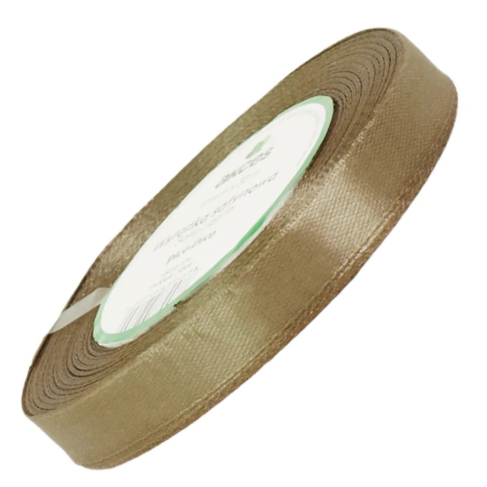 Wstążka satynowa Akces khaki 12 mm, 32 m kolor 174 #1