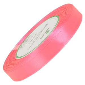 Wstążka satynowa Akces neonowy różowy 12 mm, 32 m kolor 181 #1