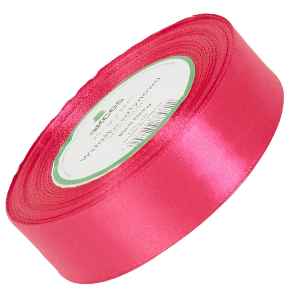 Wstążka satynowa Akces magenta 25 mm, 32 m kolor 179 #1