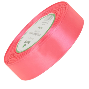 Wstążka satynowa Akces neonowy różowy 25 mm, 32 m kolor 181 #1