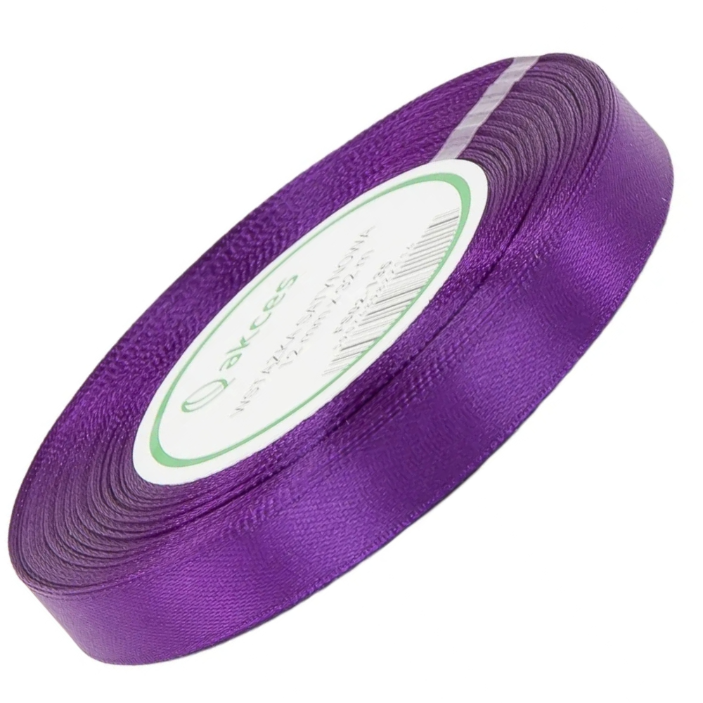 Wstążka satynowa Akces ciemna fioletowa 12 mm, 32 m kolor 135 #1
