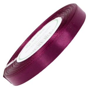 Wstążka satynowa Akces śliwkowa 12 mm, 32 m kolor 136