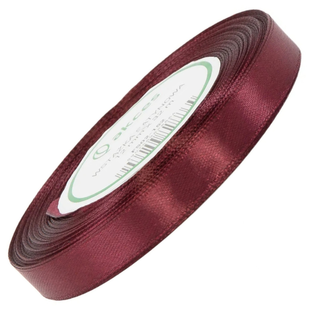 Wstążka satynowa Akces ciemna bordowa 50 mm, 32 m kolor 152 #1