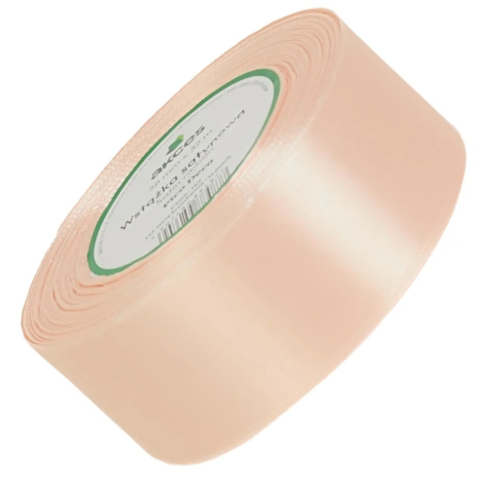 Wstążka satynowa Akces jasna brzoskwiniowa 38 mm, 32 m kolor 155 #1