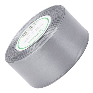 Wstążka satynowa ciemna srebrna 50mm - 32mb #1