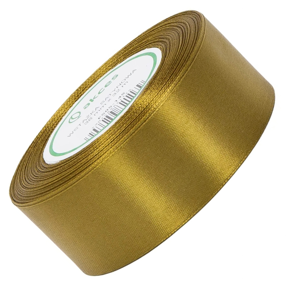 Wstążka satynowa złota 38 mm - 32 m FS05-145