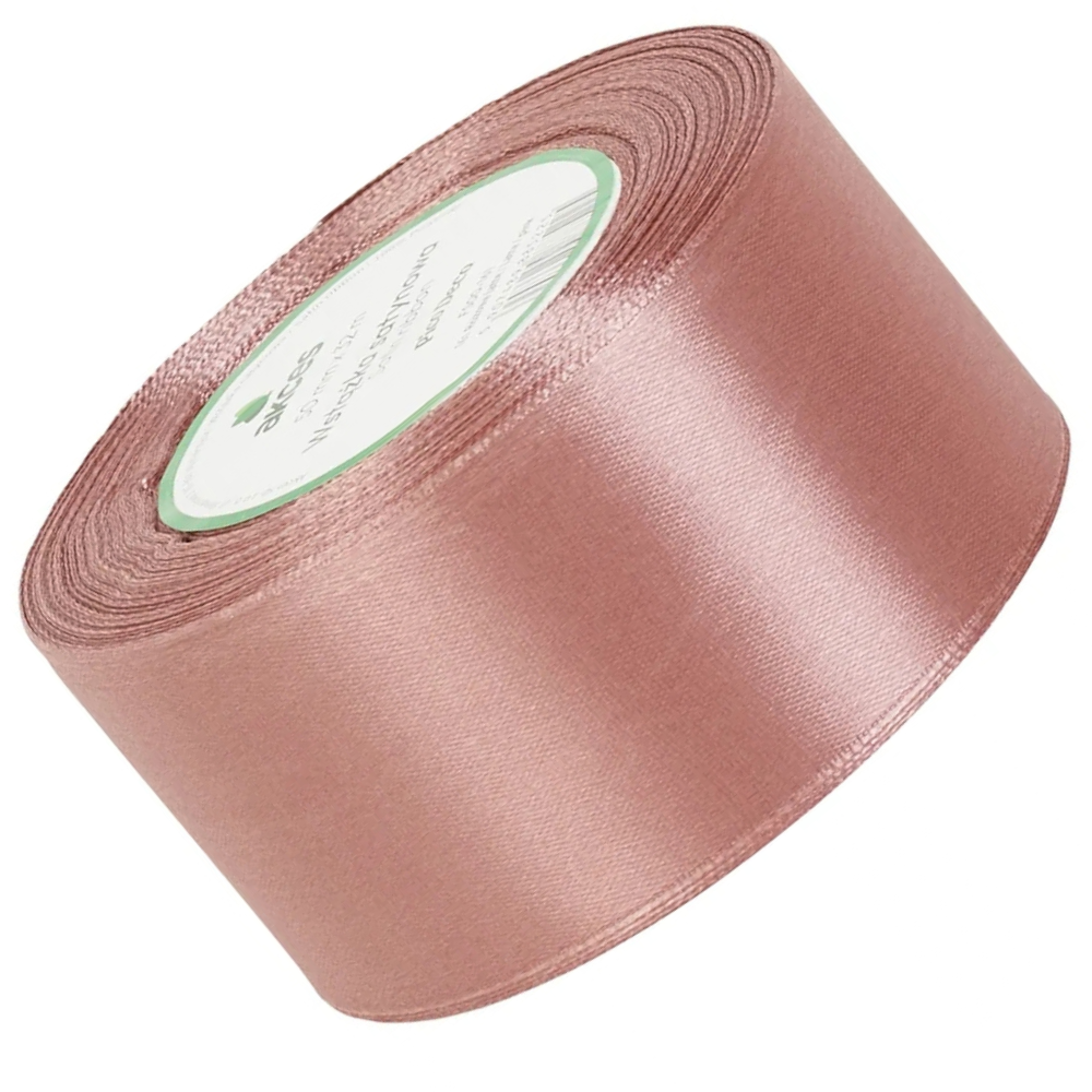 Wstążka satynowa Akces różowa latte 50 mm, 32 m kolor 161 #1