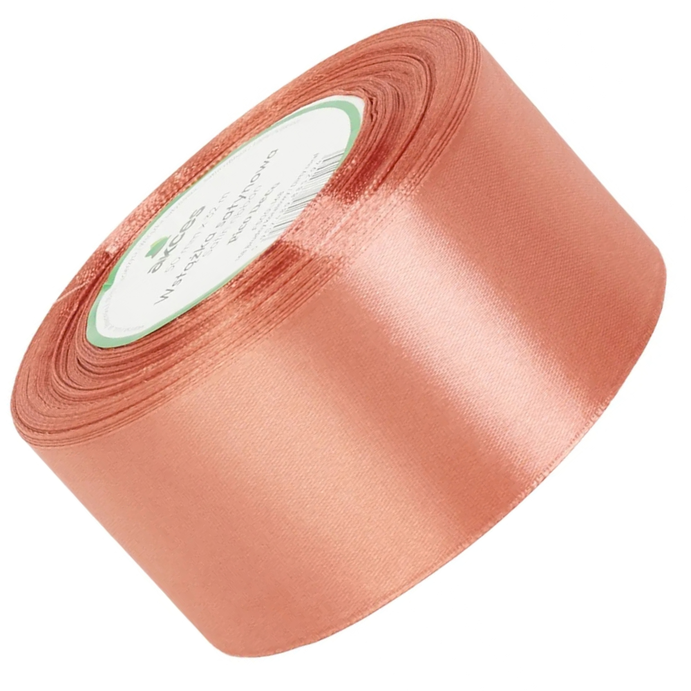 Wstążka satynowa Akces brudny koralowy 38 mm, 32 m kolor 168 #1