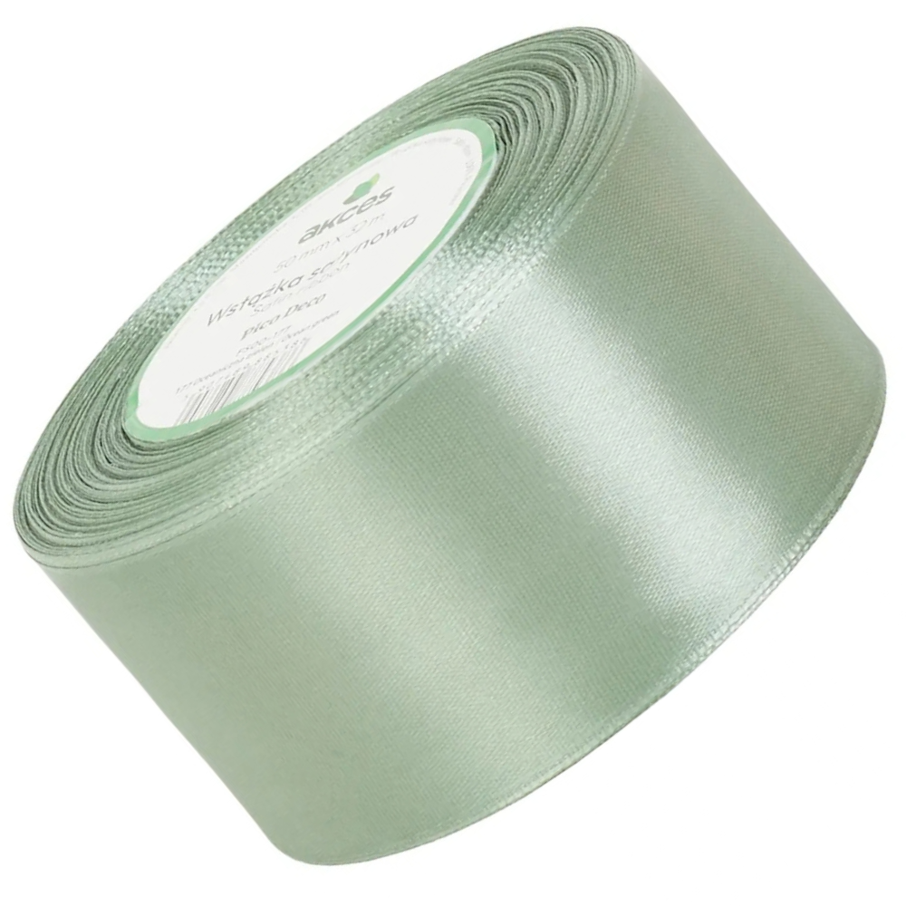 Wstążka satynowa Akces zielona oceaniczna 50 mm, 32 m kolor 177 #1
