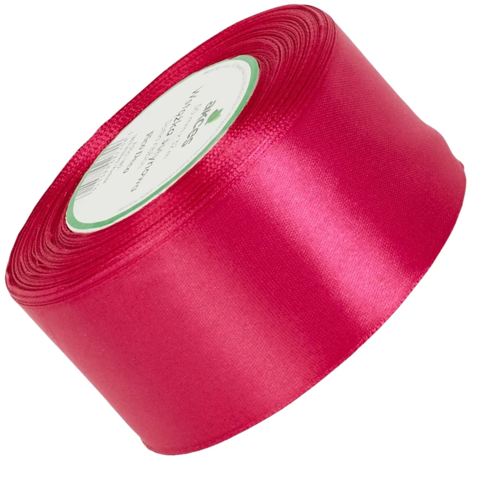 Wstążka satynowa Akces fuksja 50 mm, 32 m kolor 180 #1