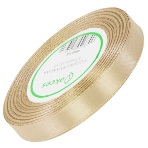 Wstążka satynowa Akces złota 12 mm, 32 m kolor 110 #1