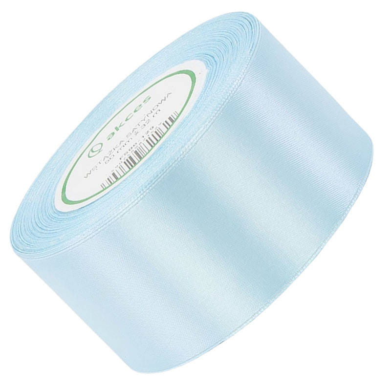 Wstążka satynowa błękit perłowy 50mm - 32mb #1