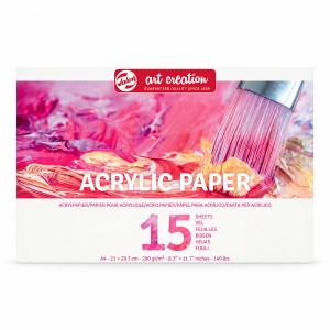 Blok do farb akrylowych Talens 290 g - A4, 15 arkuszy #1