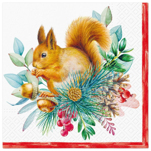 Serwetka do decoupage Paw 33 x 33 cm Roger wiewiórka #1