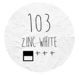 Farba akrylowa LOVEART 100ml - zinc white 103 - biel cynkowa #2