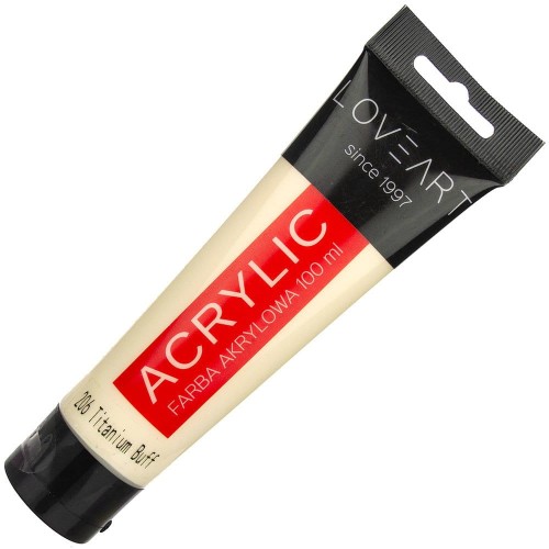Farba akrylowa LOVEART 100ml - titanum buff 206 #1