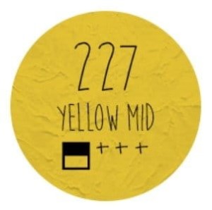 Farba akrylowa LOVEART 100ml - yellow mid 227 - żółta #2