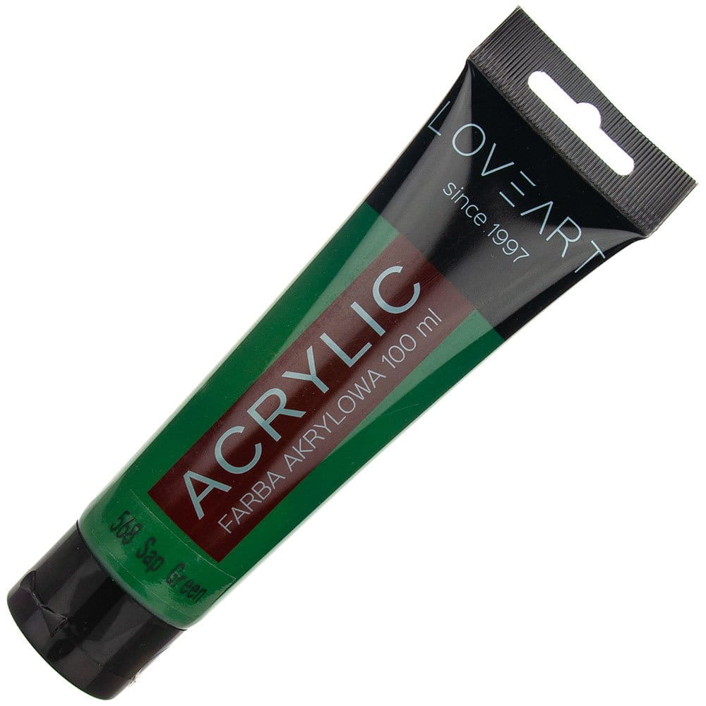 Farba akrylowa LOVEART 100ml - sap green 568 - zielona #1