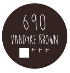 Farba akrylowa LOVEART 100ml - vandyke brown 690 - ciemnobrązowa #2