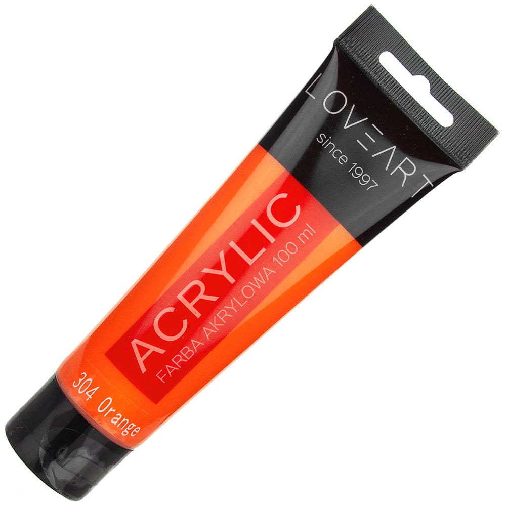 Farba akrylowa LOVEART 100ml - orange 304 - pomarańczowa #1