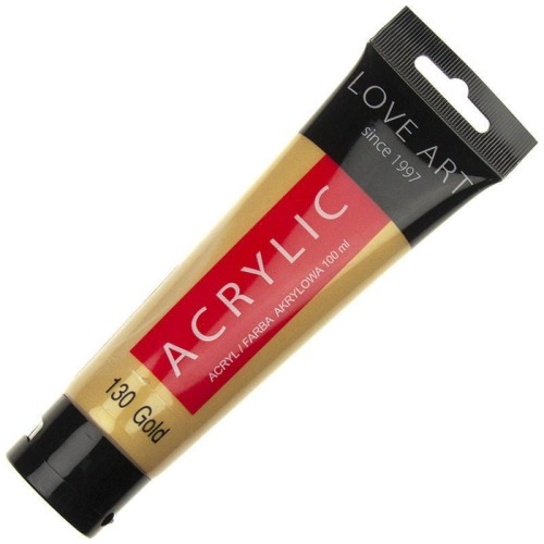 Farba akrylowa LOVEART 100ml - gold 130 - złota #1