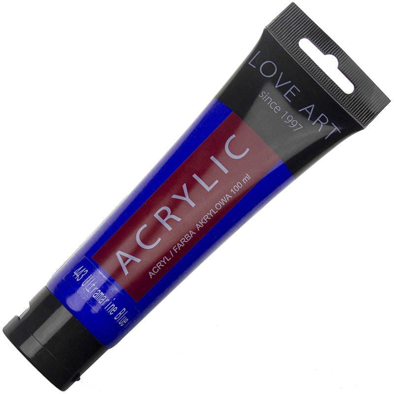 Farba akrylowa LOVEART 100ml - ultramarine 443 - ultramaryna #1