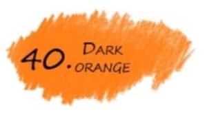 Pastel suchy Toison D'Or Koh-I-Noor, 40 dark orange (ciemnopomarańczowy) #2