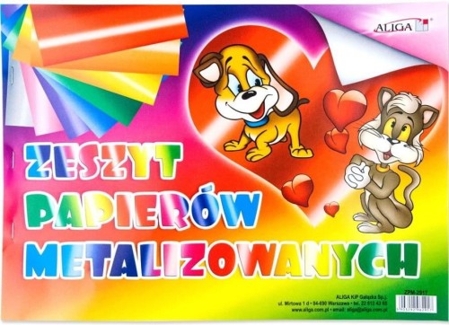 Blok papierów metalizowanych Aliga 80 g  8 arkuszy 24,5x34,5cm #2
