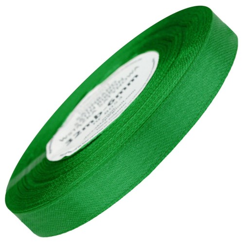Wstążka satynowa mocna zielona 12mm - 32mb #1