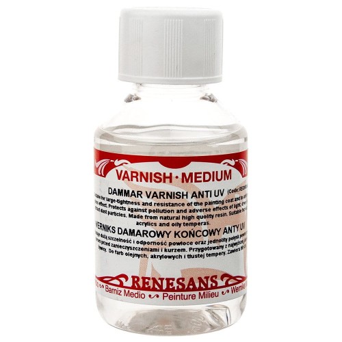 Werniks damarowy końcowy połysk 100ml Renesans medium do farb olejnych #1