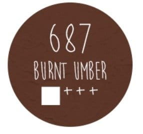 Farba akrylowa Phoenix 500ml - 687 Burnt umber - brązowa #2