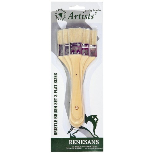 Zestaw pędzli szczecinowych Renesans - 3 sztuki #1