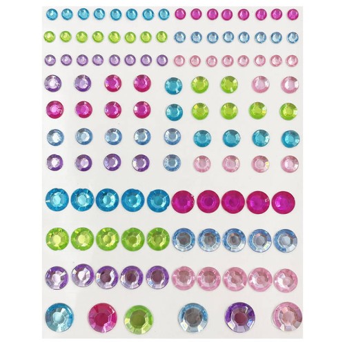Kryształki samoprzylepne kolorowe 120szt #1