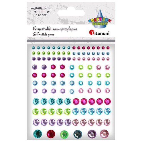 Kryształki samoprzylepne kolorowe 120szt #2