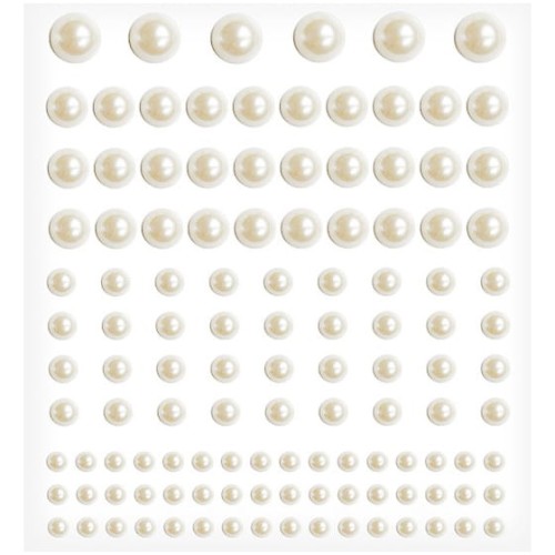 Perełki samoprzylepne  mix ecru #2