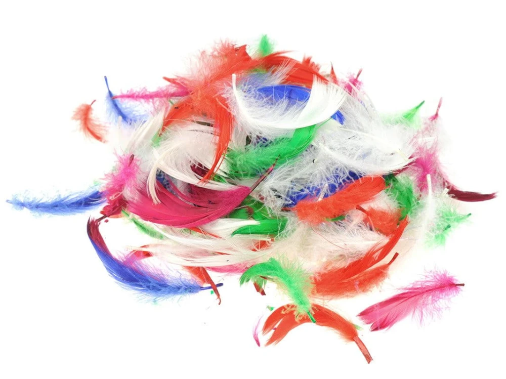 Piórka dekoracyjne mix kolorów 10 g - 1-10 cm #1