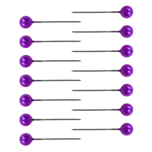 Szpilki dekoracyjne perełka 22mm - 100 sztuk jasny fiolet #1