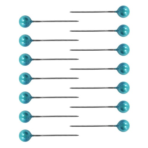 Szpilki dekoracyjne perłowe 22mm - 100 sztuk błękit #1