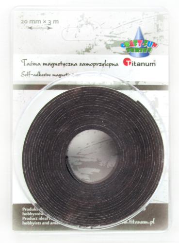 Taśma magnetyczna samoprzylepna 20 mm x 3m x 1mm #1