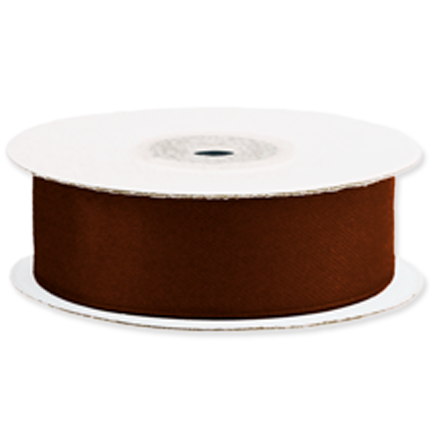 Wstążka satynowa z drutem 25mm - A37 brązowa jasna #1