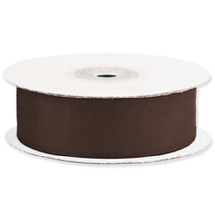 Wstążka satynowa z drutem 25mm - A36 brązowa #1