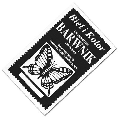 Barwnik do tkanin 10g Biel i Kolor 01 czarny  #1