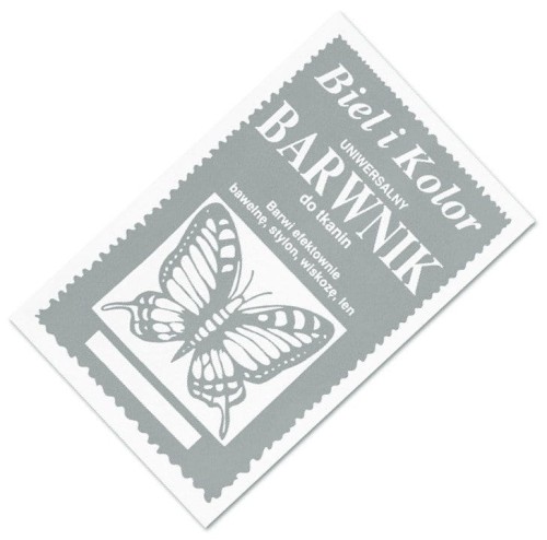 Barwnik do tkanin 10g Biel i Kolor 02 popielaty  #1
