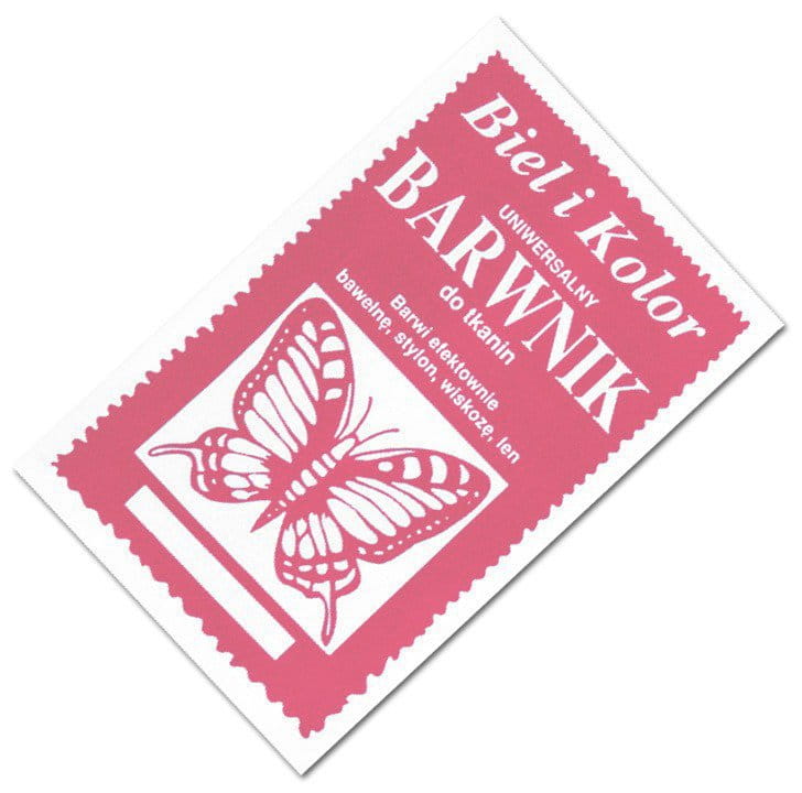 Barwnik do tkanin 10g Biel i Kolor 09 różowy #1