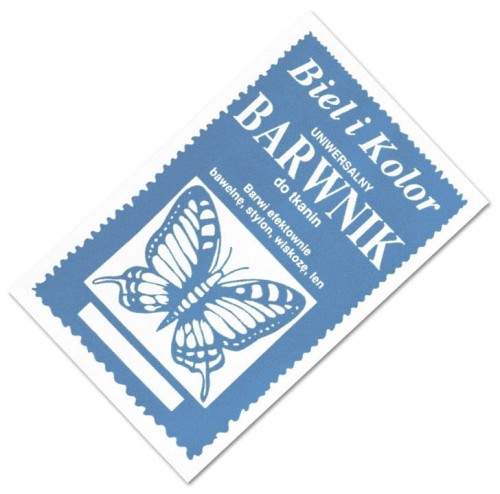 Barwnik do tkanin 10g Biel i Kolor 14 błękitny #1