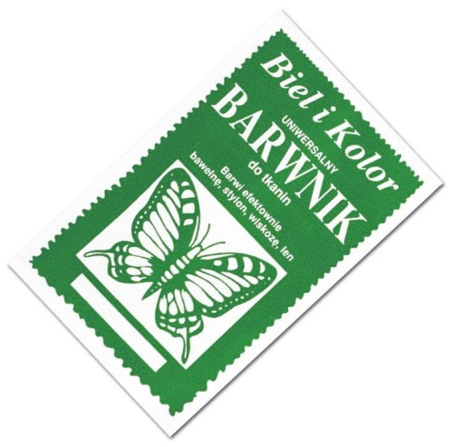Barwnik do tkanin 10g Biel i Kolor 18 zielony #1