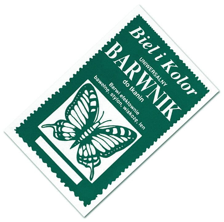 Barwnik do tkanin 10g Biel i Kolor 19 ciemny zielony  #1